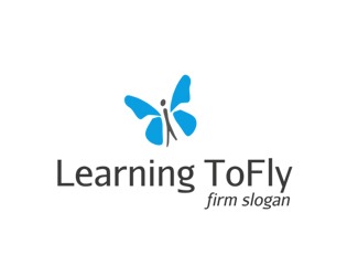 Projekt graficzny logo dla firmy online Learning ToFly
